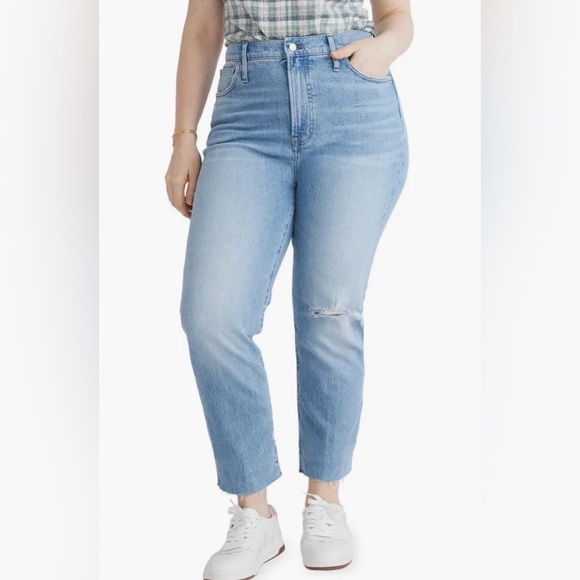 Madewell The Perfect Vintage Straight Jeans Light Wash Size 32 - Picture 4 of 10